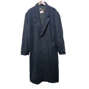 Vintage Adam Spencer Pure Wool Coat Men’s Size 46T Charcoal Gray Professional